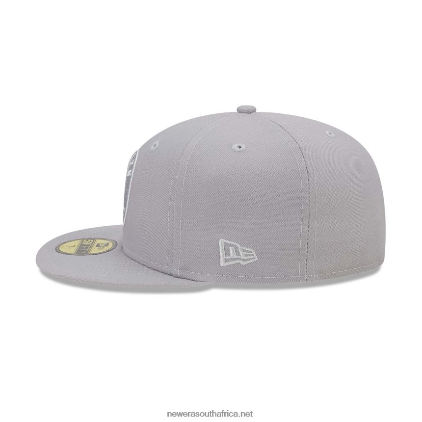 Brooklyn Nets Light Fantasy Grey 59FIFTY Fitted Cap New Era TRBRBN1336