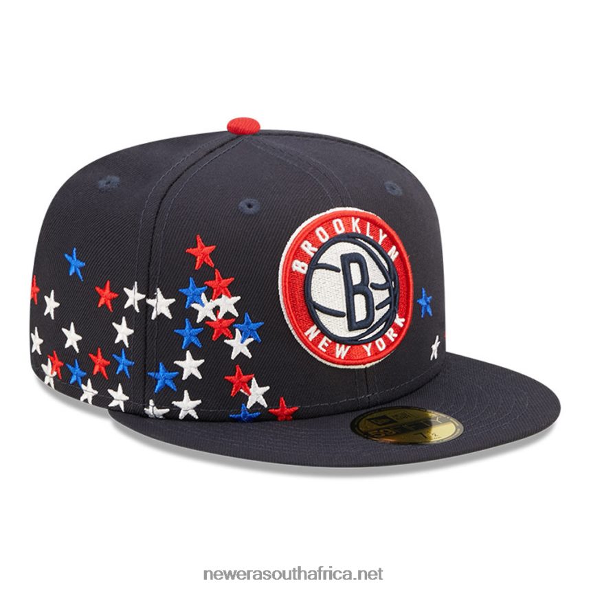 Brooklyn Nets NBA Americana Navy 59FIFTY Fitted Cap New Era TRBRBN729