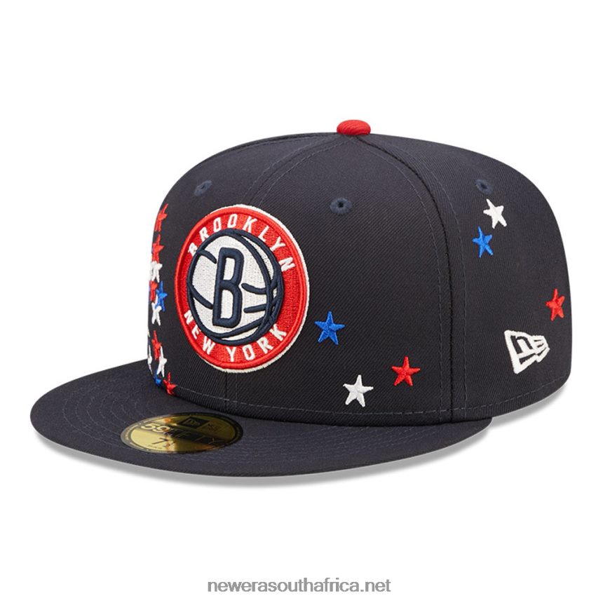 Brooklyn Nets NBA Americana Navy 59FIFTY Fitted Cap New Era TRBRBN729