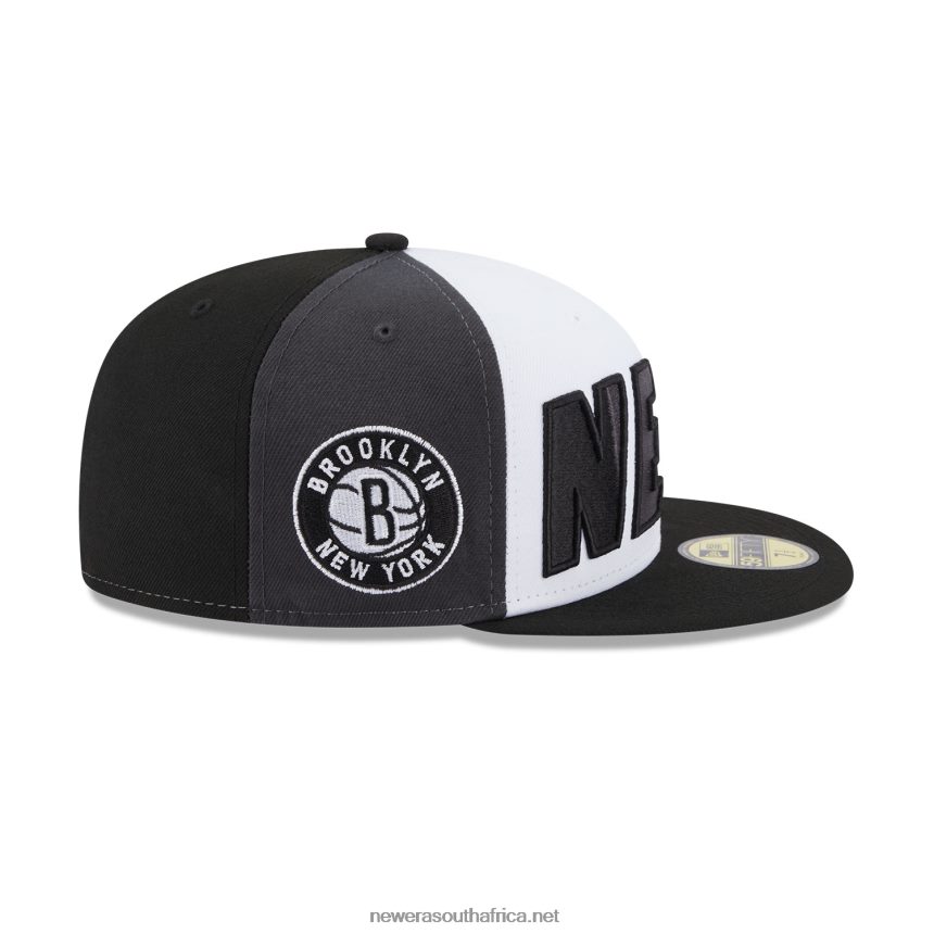 Brooklyn Nets NBA Back Half Black 59FIFTY Fitted Cap New Era TRBRBN509