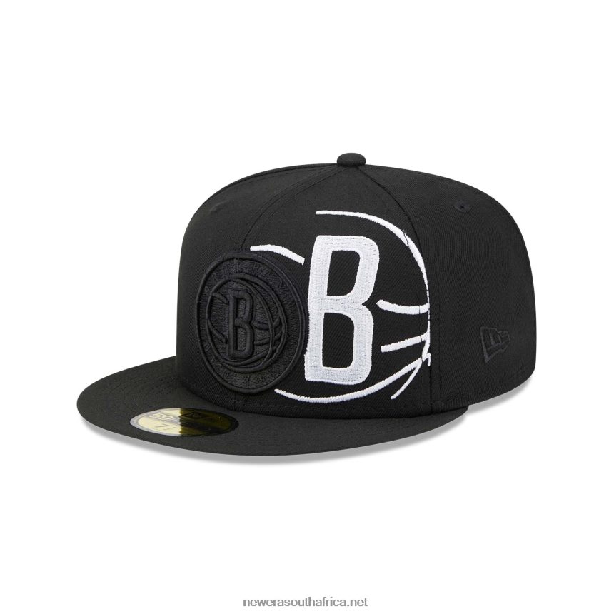 Brooklyn Nets NBA Elements Black 59FIFTY Fitted Cap New Era TRBRBN1169