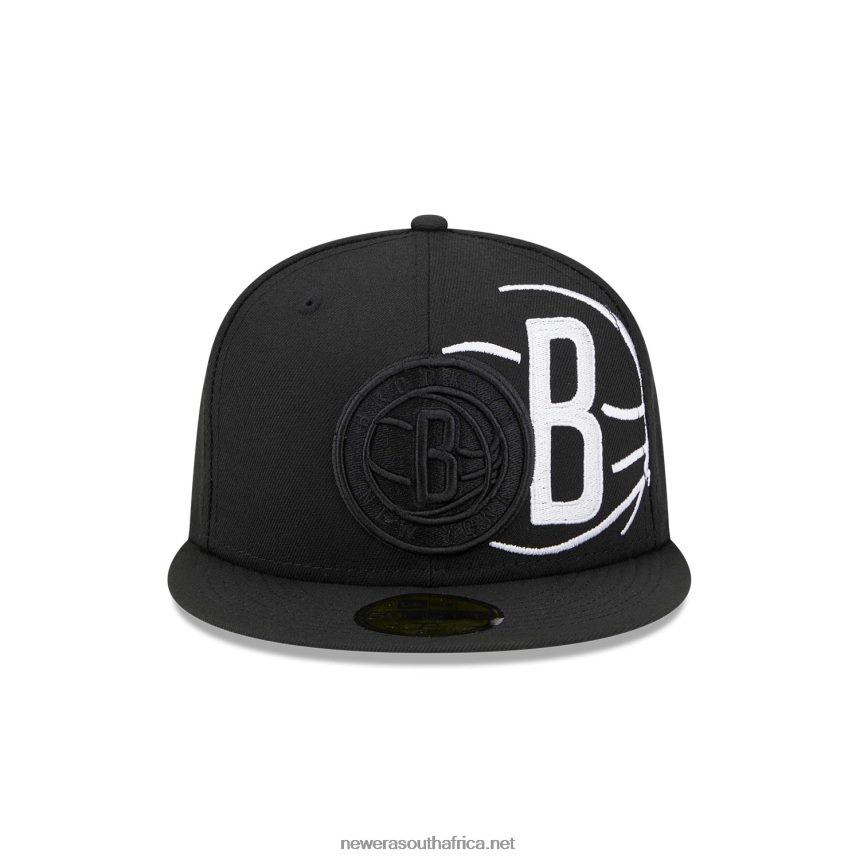 Brooklyn Nets NBA Elements Black 59FIFTY Fitted Cap New Era TRBRBN1169