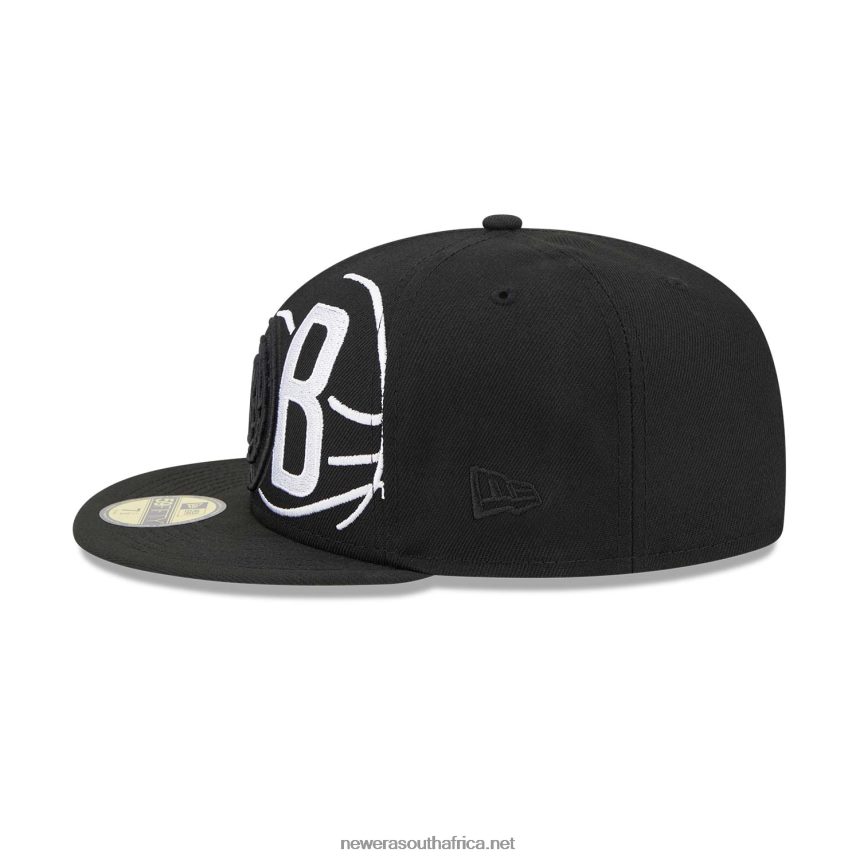 Brooklyn Nets NBA Elements Black 59FIFTY Fitted Cap New Era TRBRBN1169