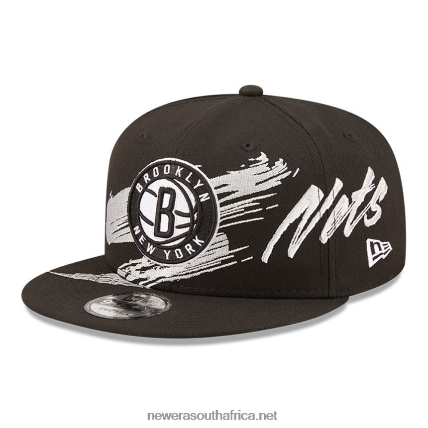 Brooklyn Nets NBA Sweep Black 9FIFTY Snapback Cap New Era TRBRBN2068