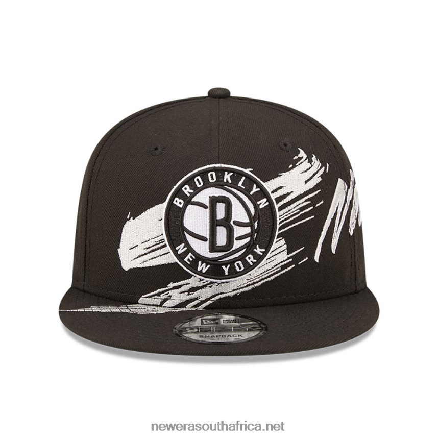 Brooklyn Nets NBA Sweep Black 9FIFTY Snapback Cap New Era TRBRBN2068