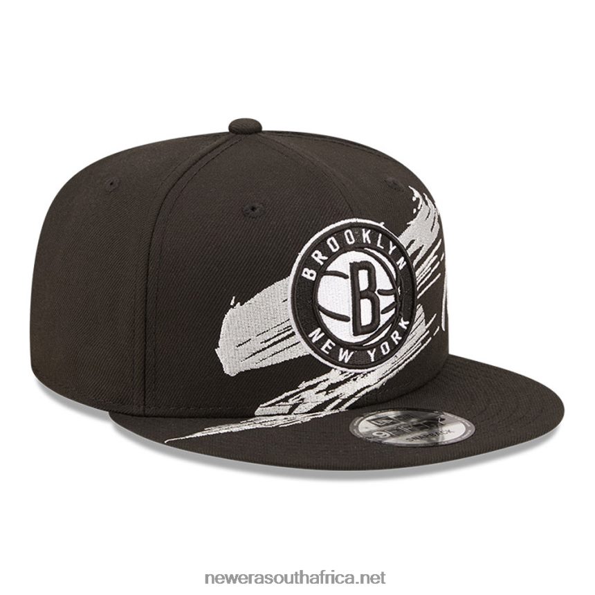 Brooklyn Nets NBA Sweep Black 9FIFTY Snapback Cap New Era TRBRBN2068