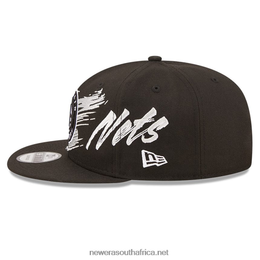 Brooklyn Nets NBA Sweep Black 9FIFTY Snapback Cap New Era TRBRBN2068