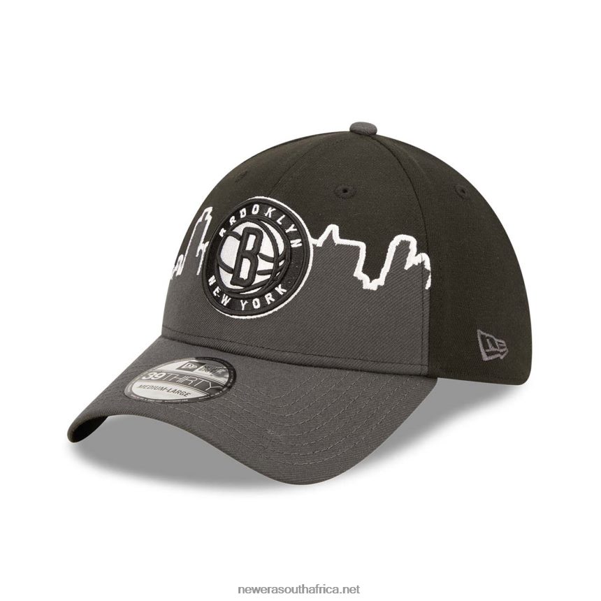 Brooklyn Nets NBA Tip Off 2022 Black 39THIRTY Stretch Fit Cap New Era TRBRBN2206