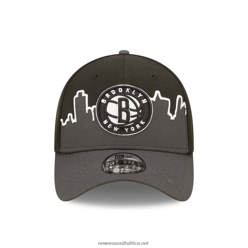 Brooklyn Nets NBA Tip Off 2022 Black 39THIRTY Stretch Fit Cap New Era TRBRBN2206