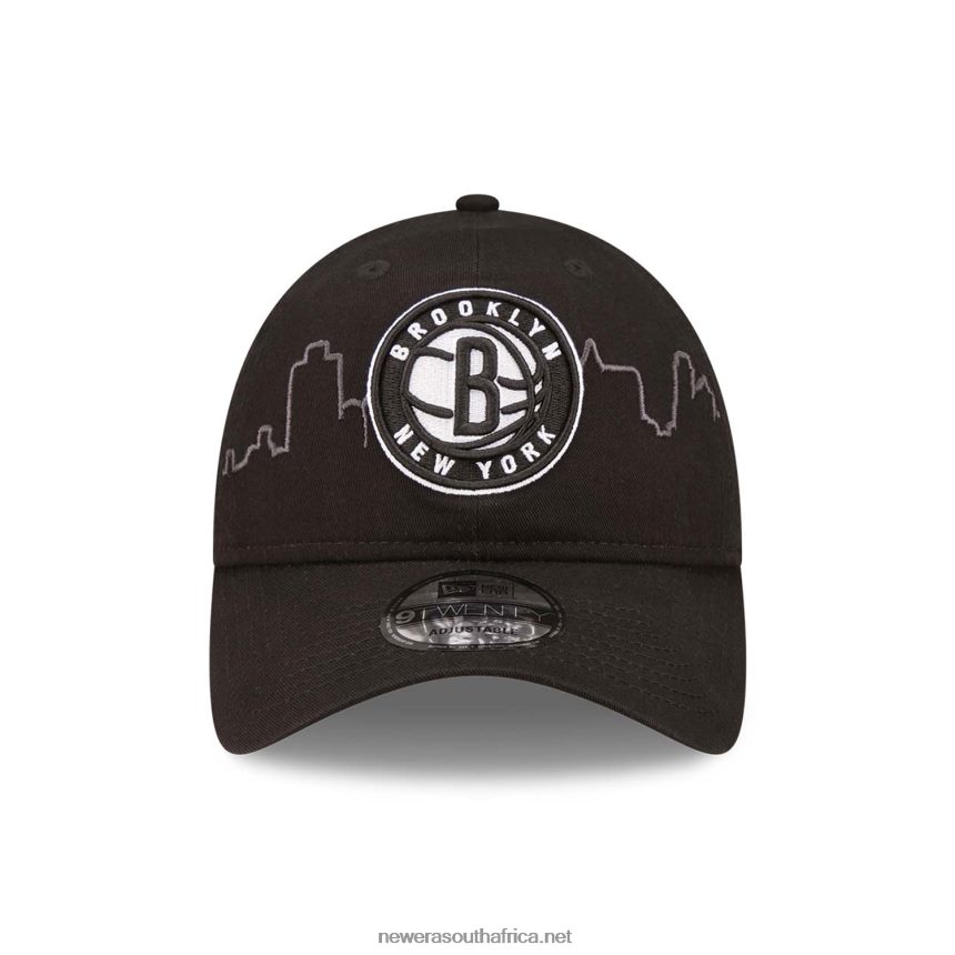 Brooklyn Nets NBA Tip Off 2022 Black 9TWENTY Adjustable Cap New Era TRBRBN2252