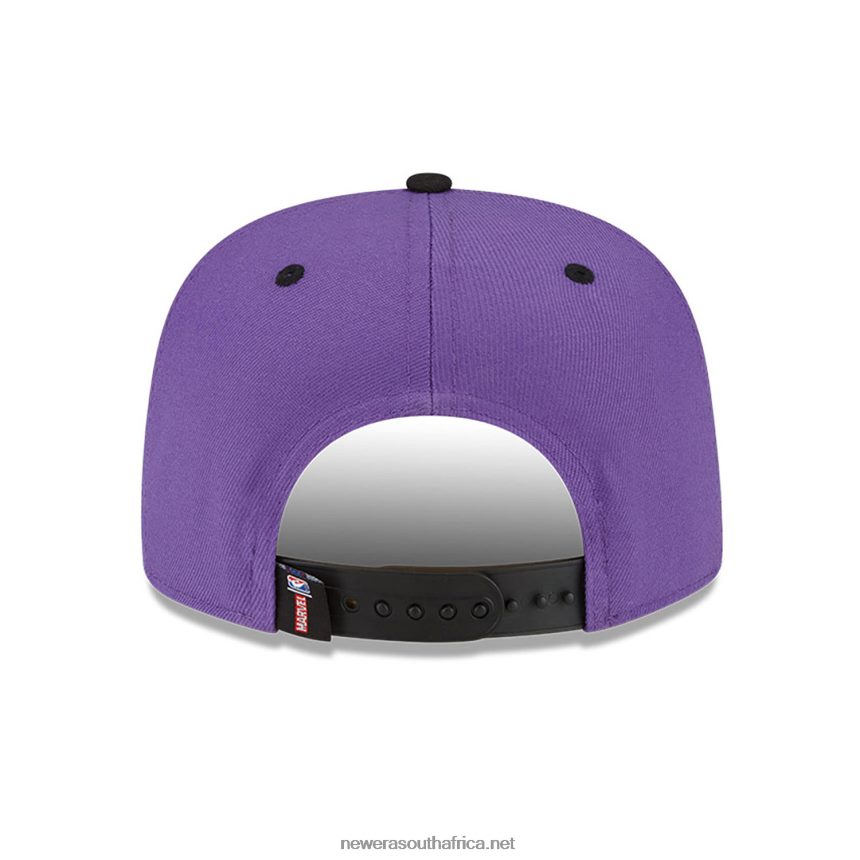 Brooklyn Nets NBA x Marvel Black Panther Purple 9FIFTY Snapback Cap New Era TRBRBN1990