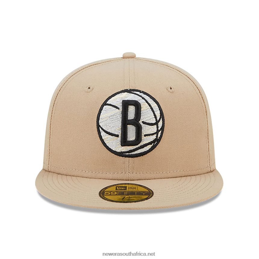Brooklyn Nets Team Neon Beige 59FIFTY Fitted Cap New Era TRBRBN744