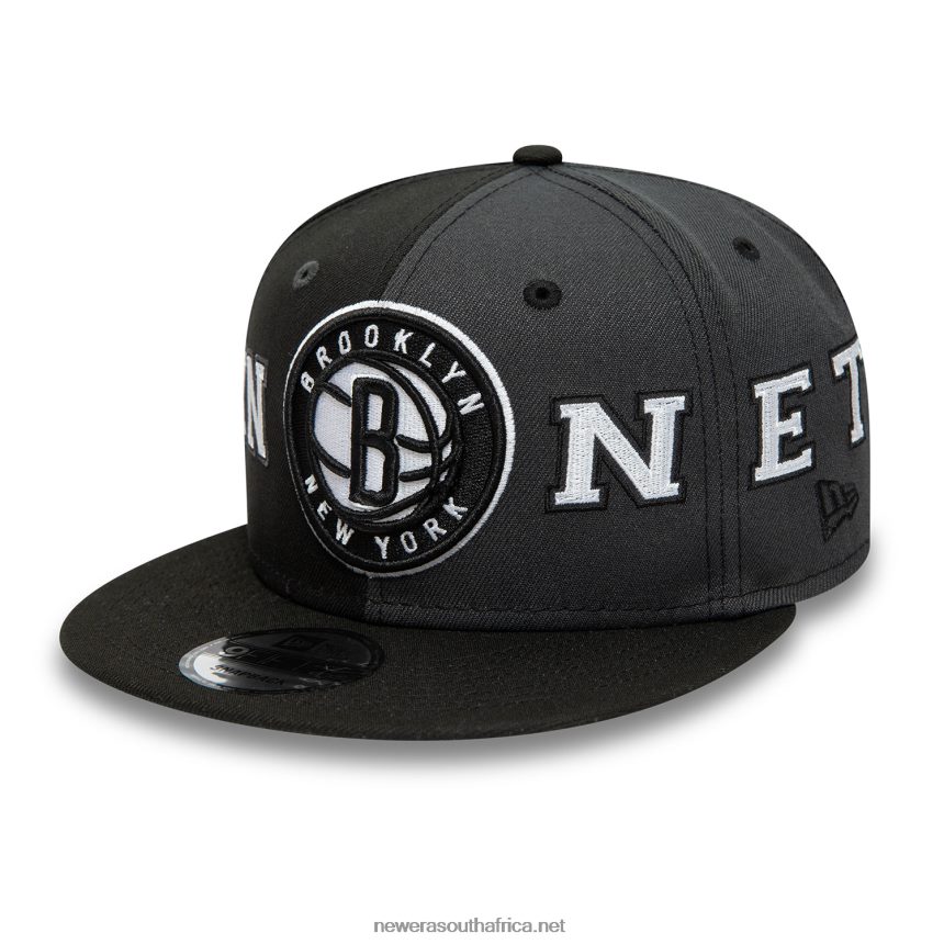 Brooklyn Nets Teamsplit Black 9FIFTY Snapback Cap New Era TRBRBN1858