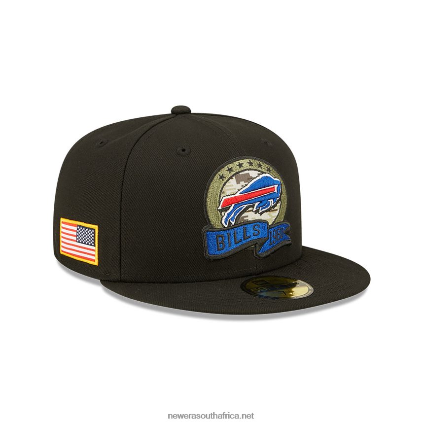Buffalo Bills NFL Salute to Service Black 59FIFTY Fitted Cap New Era TRBRBN1239