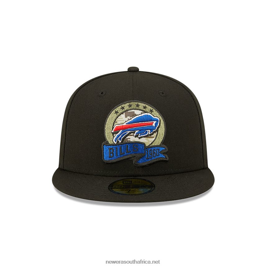 Buffalo Bills NFL Salute to Service Black 59FIFTY Fitted Cap New Era TRBRBN1239
