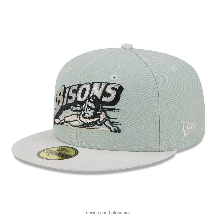 Buffalo Bisons Hometown Roots Green 59FIFTY Fitted Cap New Era TRBRBN562