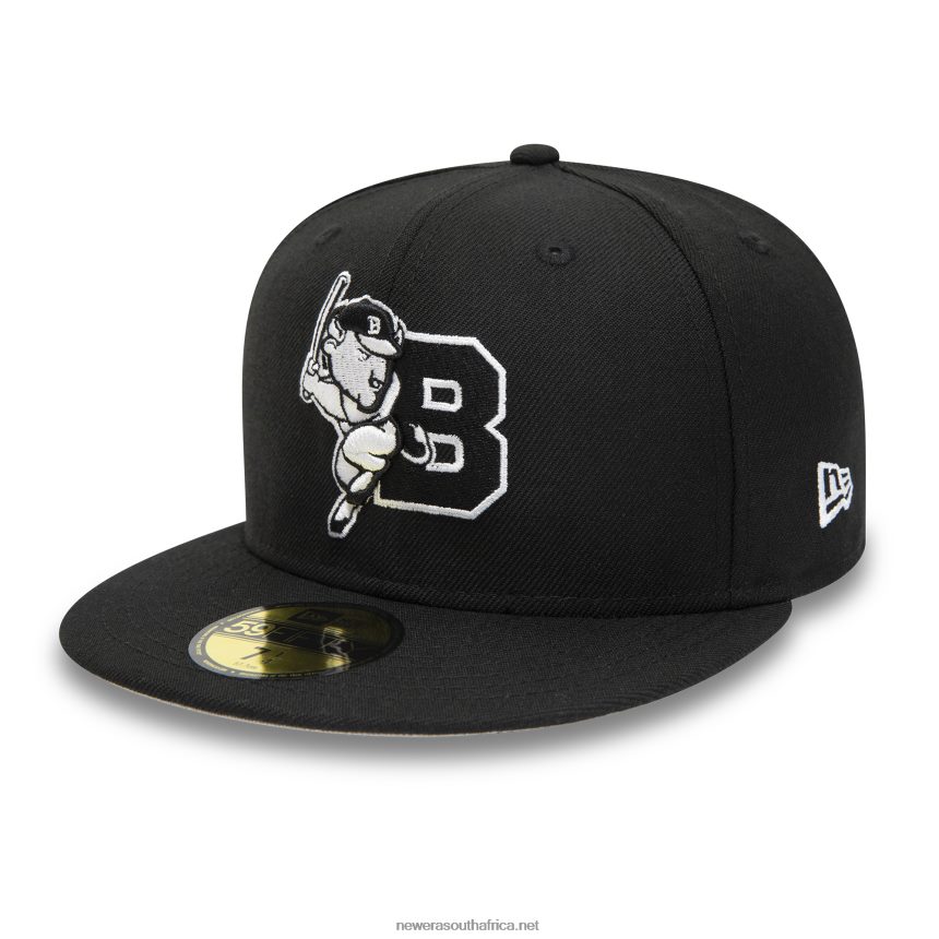 Buffalo Bisons MiLB Black and White 59FIFTY Fitted Cap New Era TRBRBN748