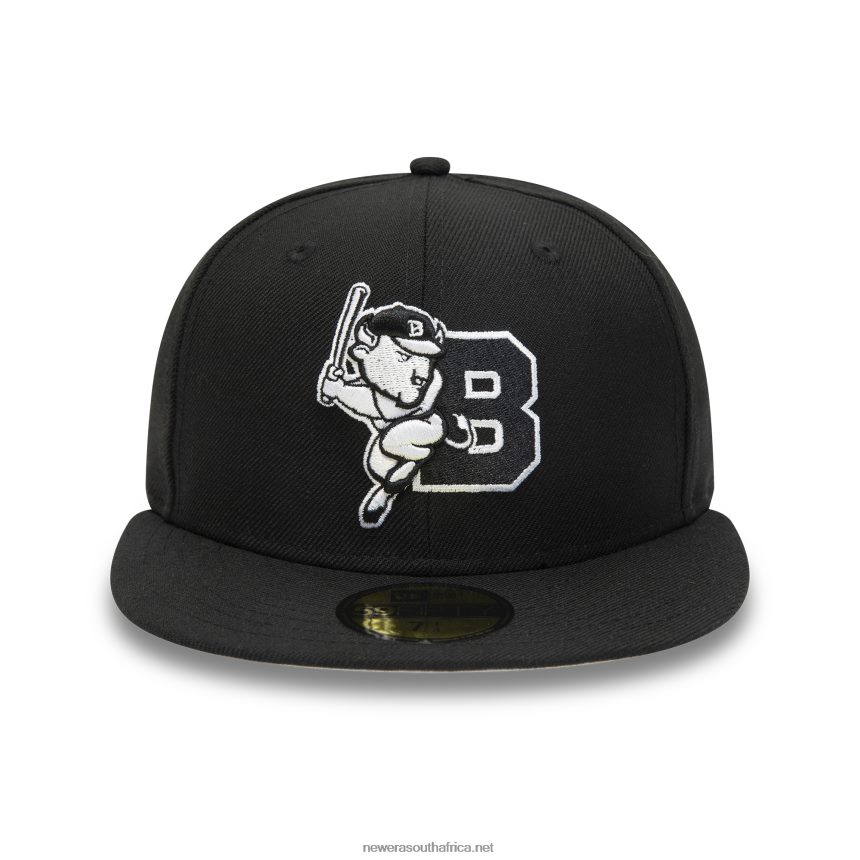 Buffalo Bisons MiLB Black and White 59FIFTY Fitted Cap New Era TRBRBN748