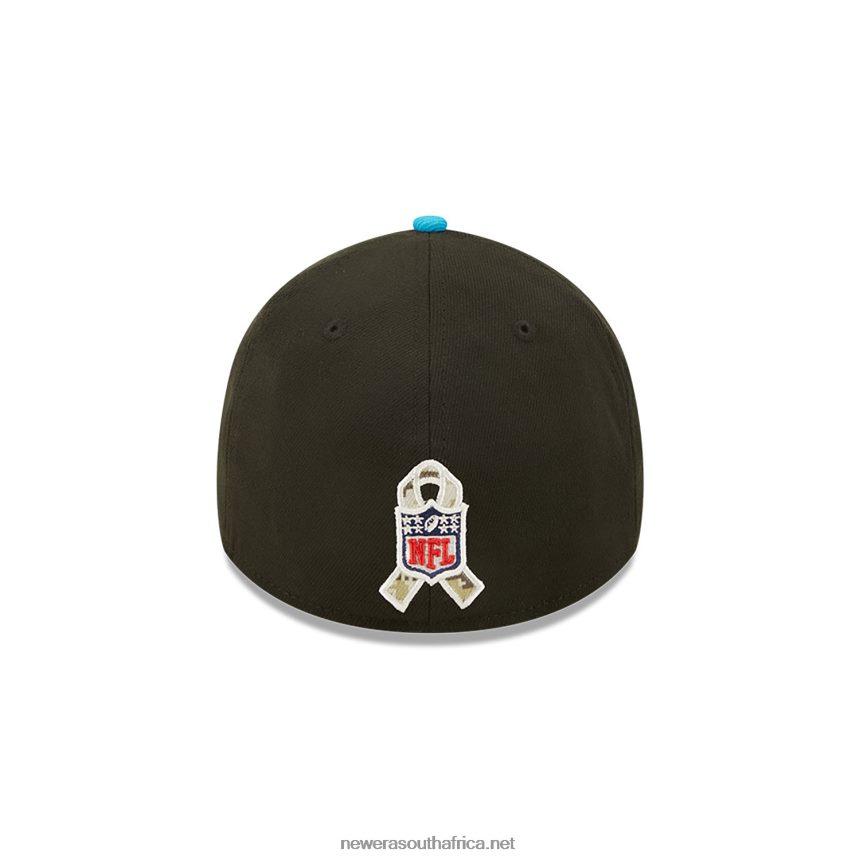 Carolina Panthers NFL Salute to Service Black 39THIRTY Stretch Fit Cap New Era TRBRBN2166