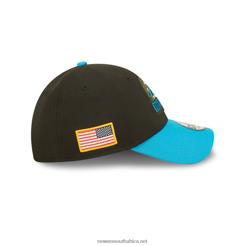 Carolina Panthers NFL Salute to Service Black 39THIRTY Stretch Fit Cap New Era TRBRBN2166