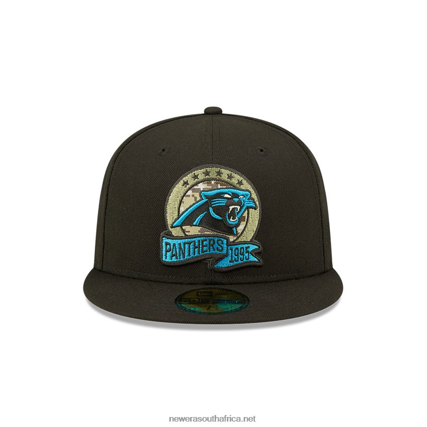 Carolina Panthers NFL Salute to Service Black 59FIFTY Fitted Cap New Era TRBRBN1298