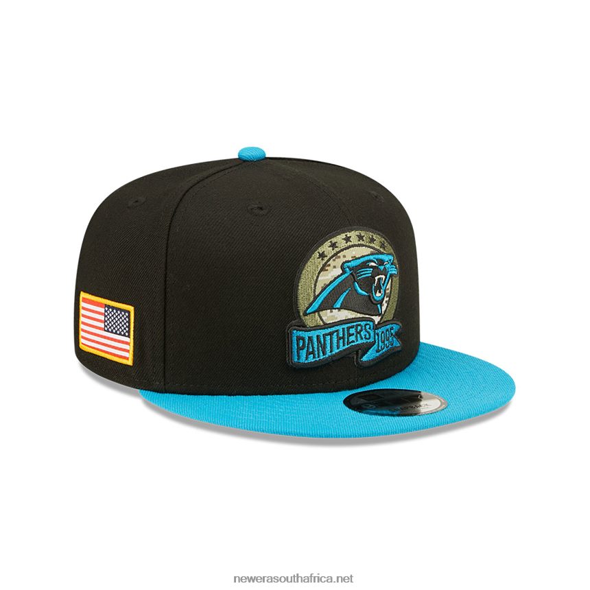 Carolina Panthers NFL Salute to Service Black 9FIFTY Snapback Cap New Era TRBRBN2064