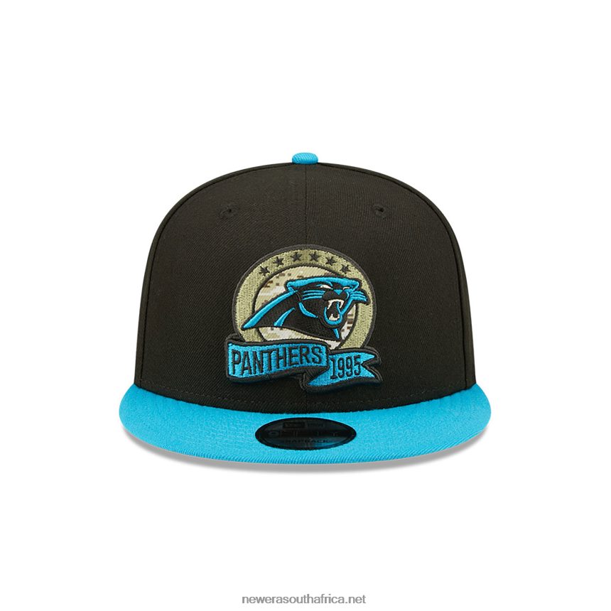 Carolina Panthers NFL Salute to Service Black 9FIFTY Snapback Cap New Era TRBRBN2064