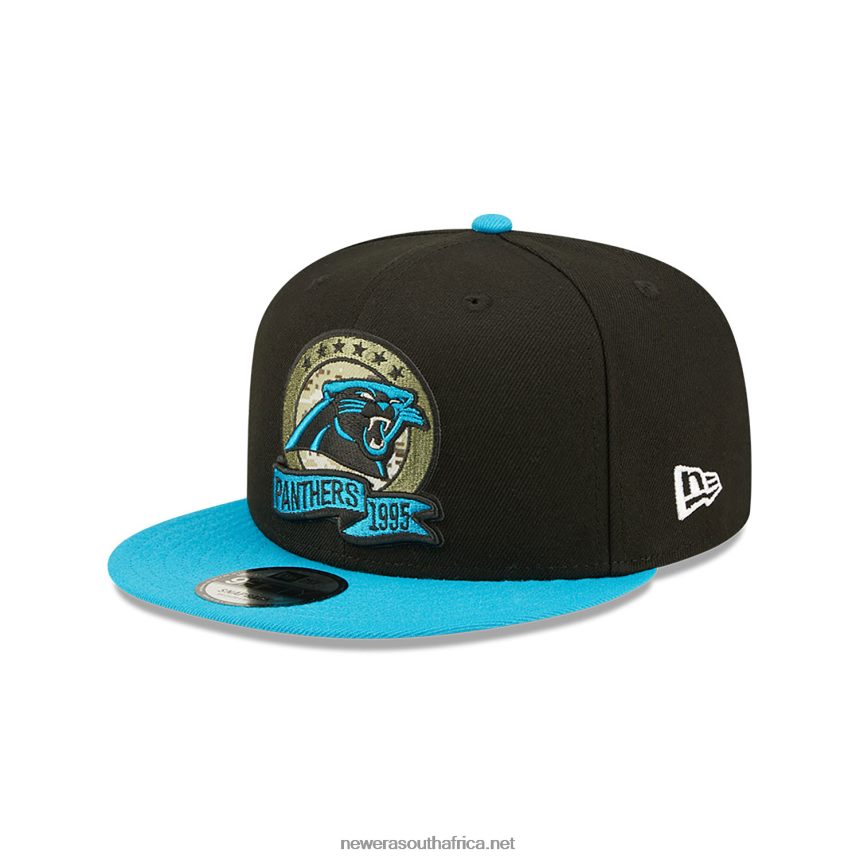 Carolina Panthers NFL Salute to Service Black 9FIFTY Snapback Cap New Era TRBRBN2064