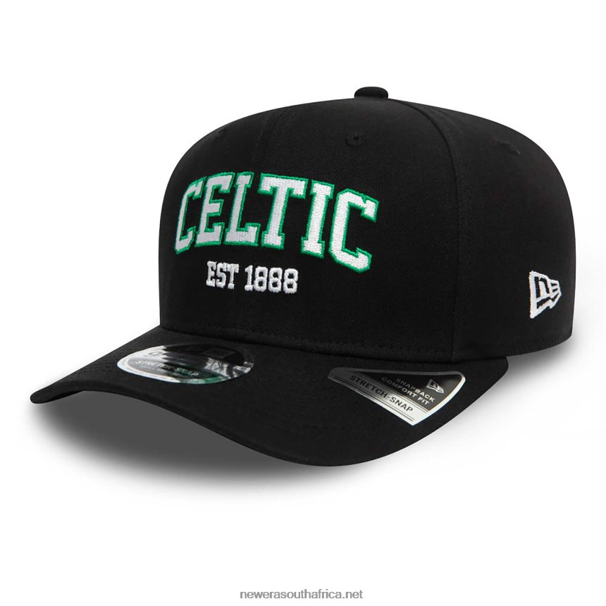 Celtic FC Wordmark Black 9FIFTY Stretch Snap cap New Era TRBRBN1842