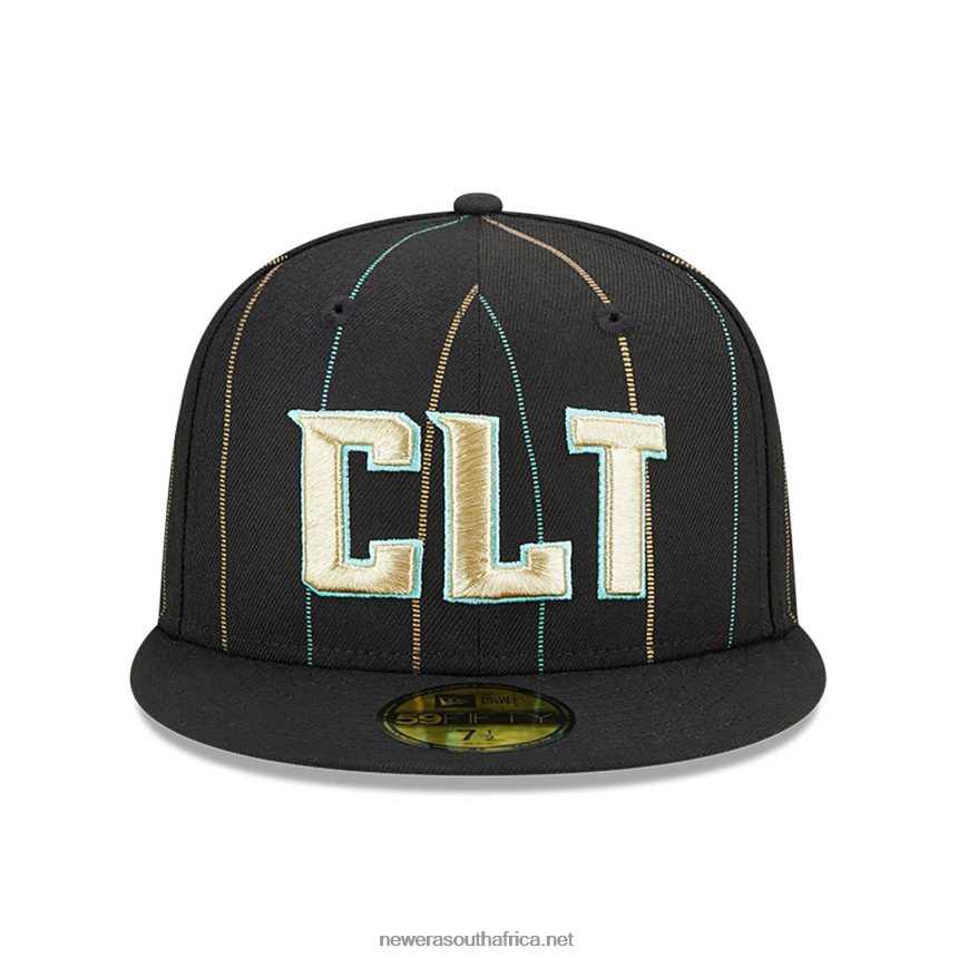 Charlotte Hornets Authentics City Edition Black 59FIFTY Fitted Cap New Era TRBRBN1355