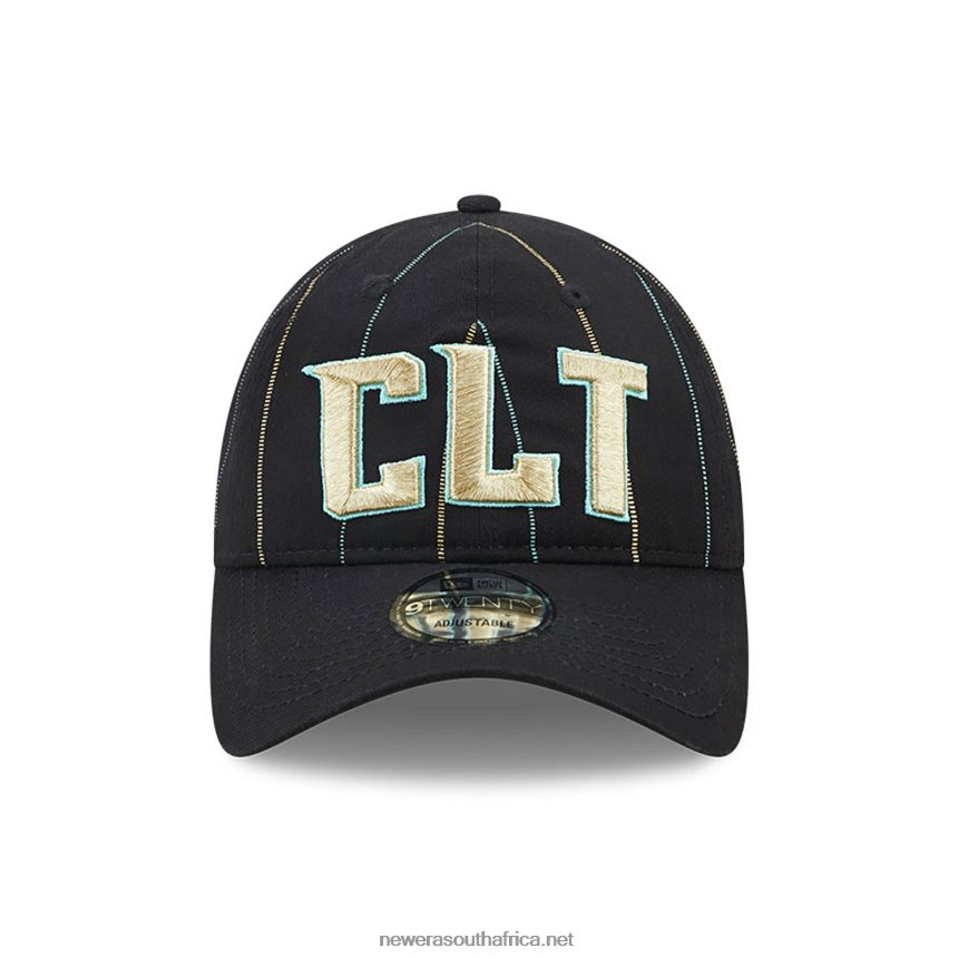 Charlotte Hornets Authentics City Edition Black 9TWENTY Adjustable Cap New Era TRBRBN2213