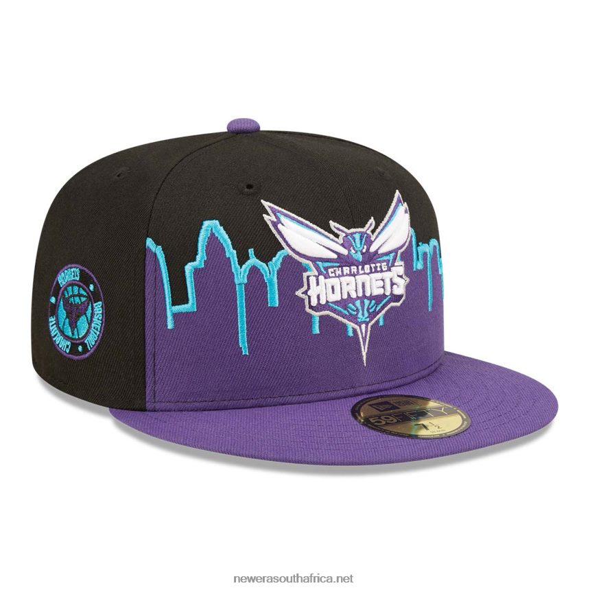 Charlotte Hornets NBA Tip Off 2022 Black 59FIFTY Fitted Cap New Era TRBRBN408