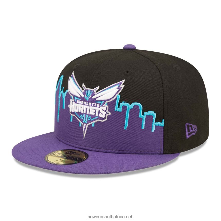 Charlotte Hornets NBA Tip Off 2022 Black 59FIFTY Fitted Cap New Era TRBRBN408
