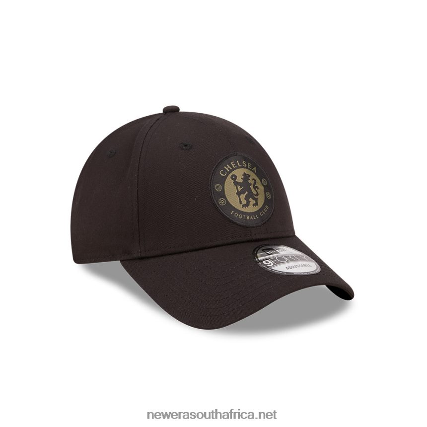 Chelsea FC Lion Crest Black 9FORTY Adjustable Cap New Era TRBRBN1667