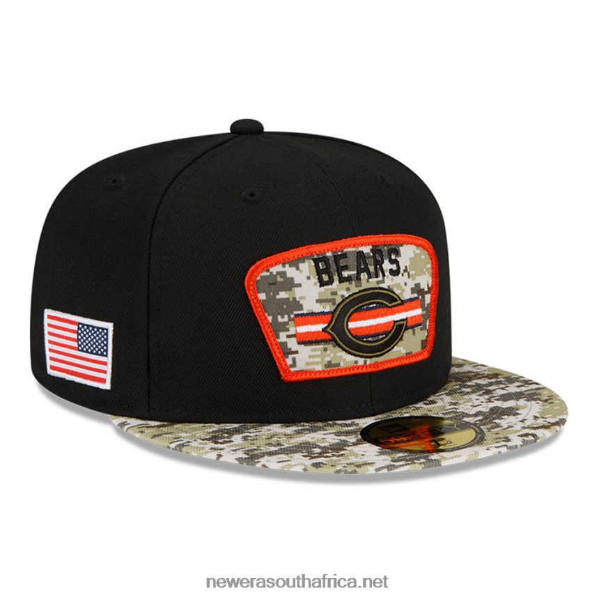 Chicago Bears NFL Salute to Service Black 59FIFTY Cap New Era TRBRBN1330