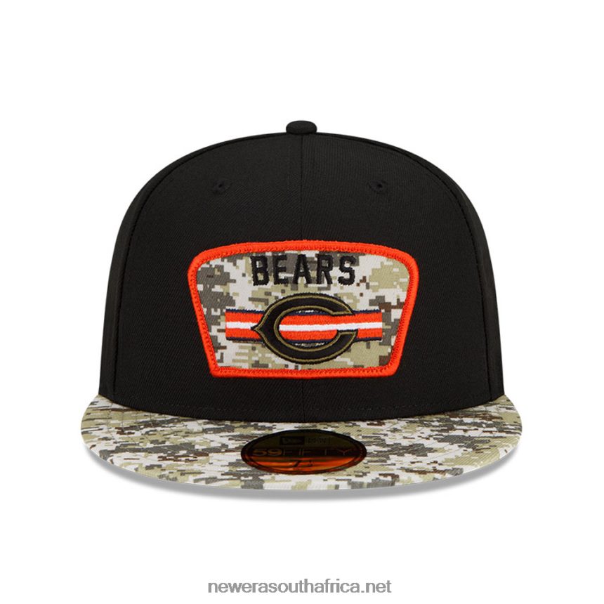 Chicago Bears NFL Salute to Service Black 59FIFTY Cap New Era TRBRBN1330