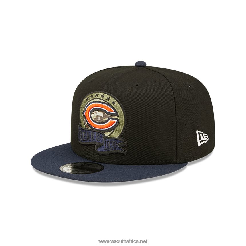 Chicago Bears NFL Salute to Service Black 9FIFTY Snapback Cap New Era TRBRBN1829