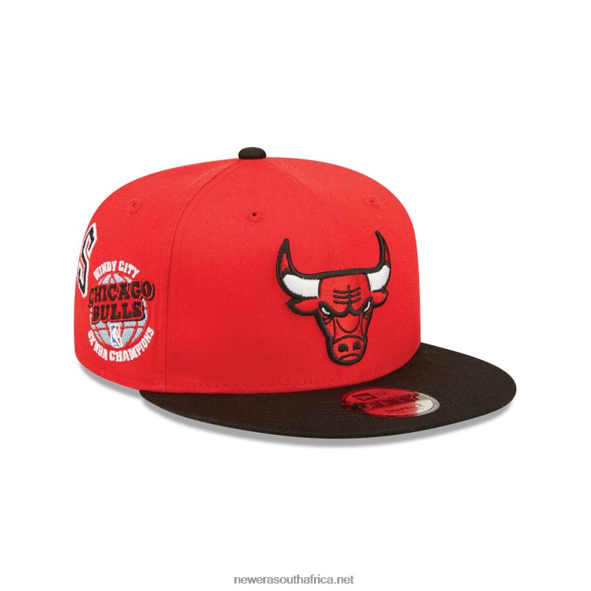 Chicago Bulls All Over Patch Red 9FIFTY Snapback Cap New Era TRBRBN1955