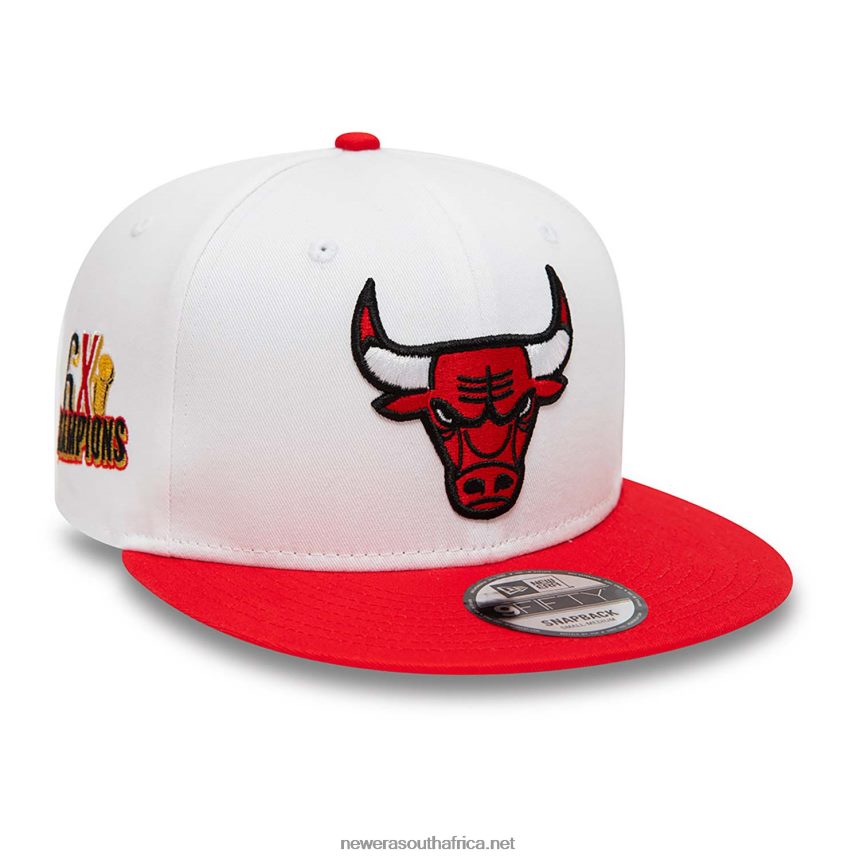 Chicago Bulls Crown Patches White 9FIFTY Snapback Cap New Era TRBRBN2086