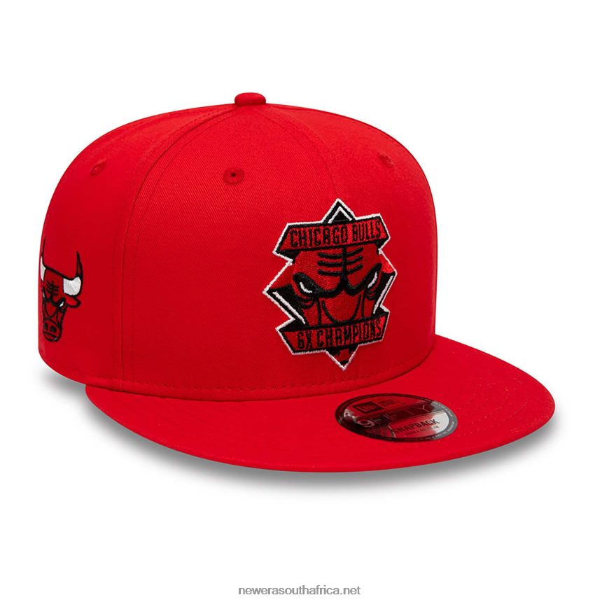 Chicago Bulls Diamond Patch Red 9FIFTY Snapback Cap New Era TRBRBN1851