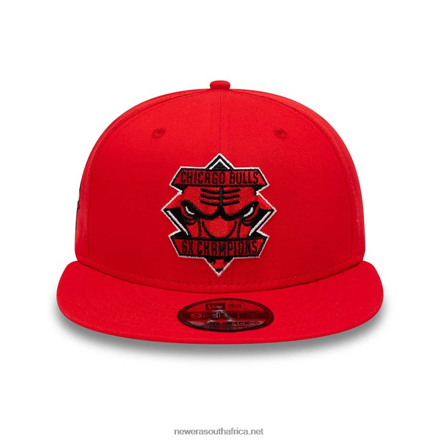 Chicago Bulls Diamond Patch Red 9FIFTY Snapback Cap New Era TRBRBN1851