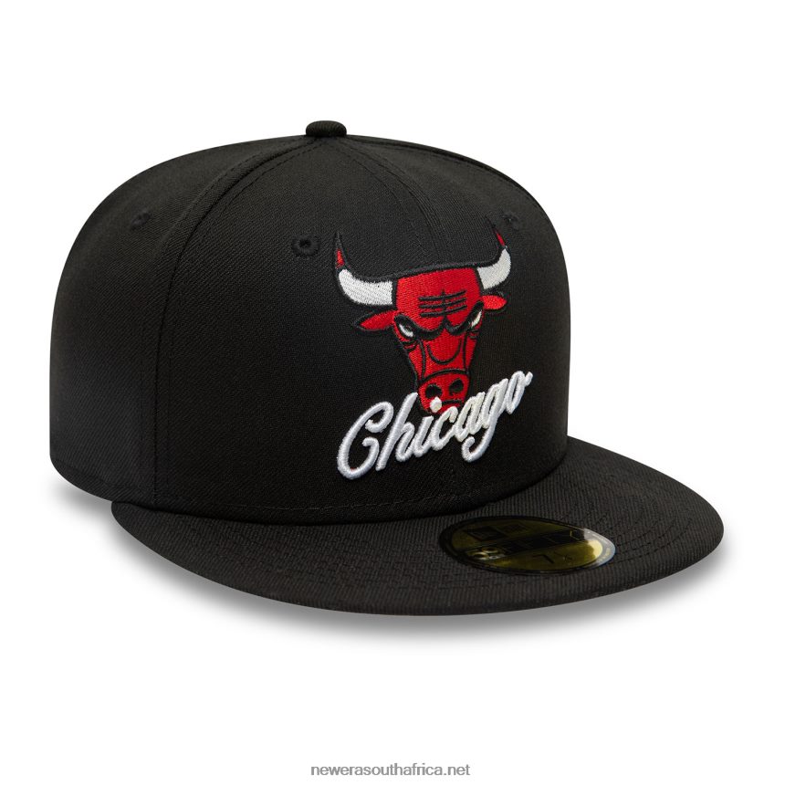 Chicago Bulls Dual Logo Black 59FIFTY Fitted Cap New Era TRBRBN1224