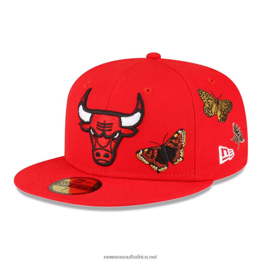 Chicago Bulls Felt x NBA Red 59FIFTY Fitted Cap New Era TRBRBN1349