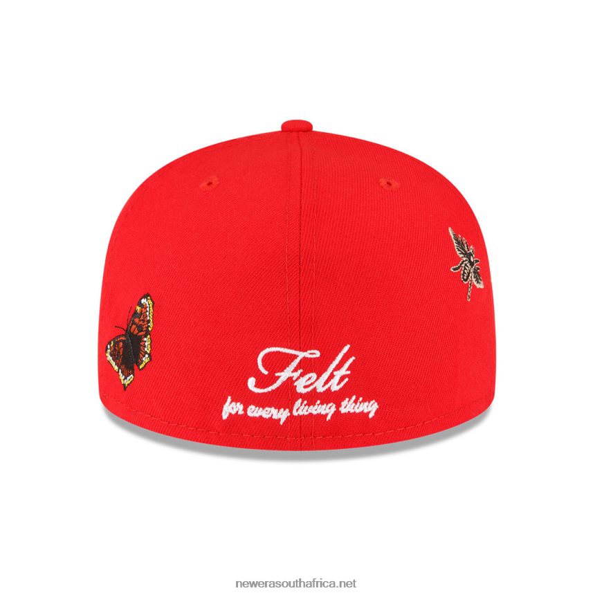 Chicago Bulls Felt x NBA Red 59FIFTY Fitted Cap New Era TRBRBN1349