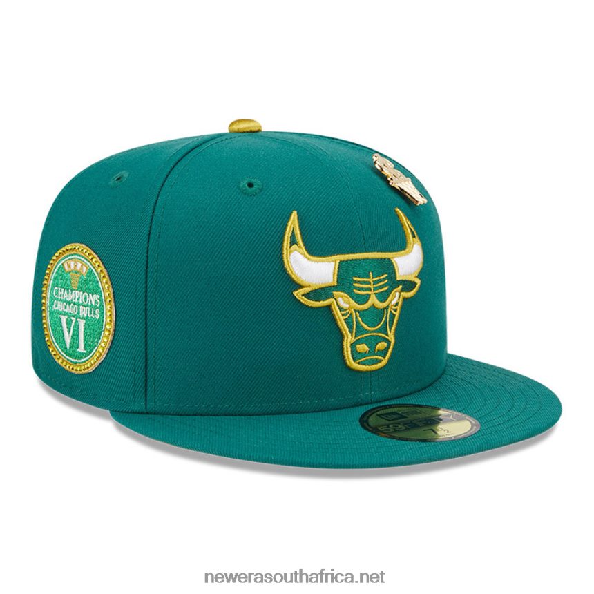 Chicago Bulls Max Bet Green 59FIFTY Fitted Cap New Era TRBRBN578