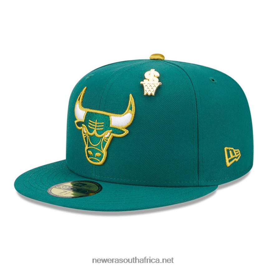 Chicago Bulls Max Bet Green 59FIFTY Fitted Cap New Era TRBRBN578
