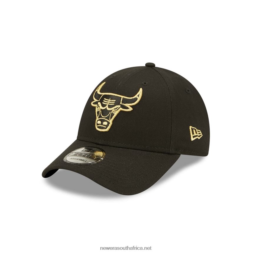 Chicago Bulls Metallic Black 9FORTY Adjustable Cap New Era TRBRBN1637