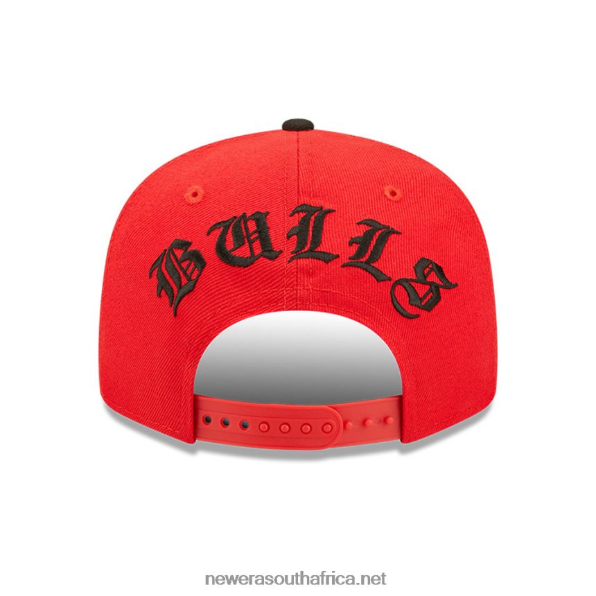 Chicago Bulls NBA Black Letter Arch Red 9FIFTY Snapback Cap New Era TRBRBN2106