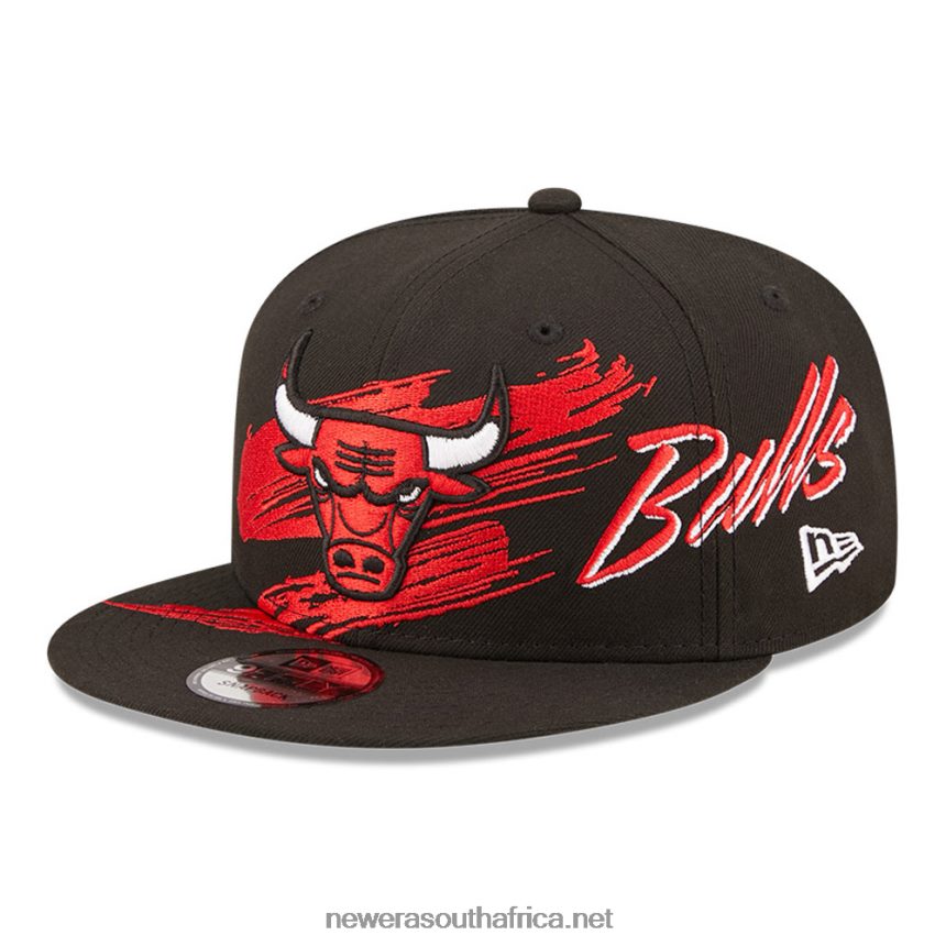 Chicago Bulls NBA Sweep Black 9FIFTY Snapback Cap New Era TRBRBN2107