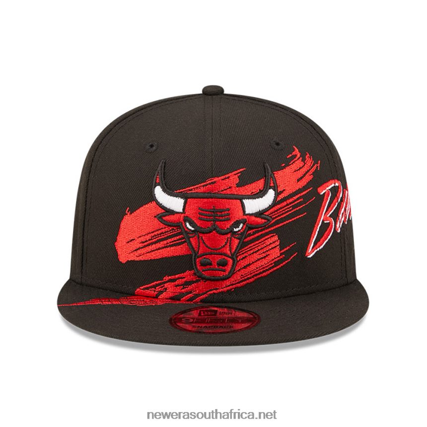 Chicago Bulls NBA Sweep Black 9FIFTY Snapback Cap New Era TRBRBN2107